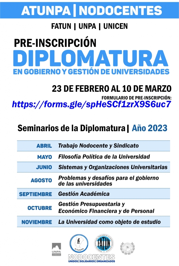 Comenzará el dictado del Posgrado en Gobierno y Gestión de Universidades