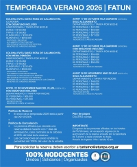 Temporada de Verano 2026 – Tarifas y destinos disponibles