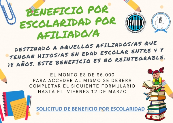 Nuevos beneficios por escolaridad para los Nodocentes