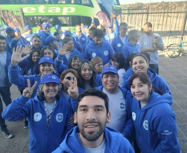 Parte de la Delegación de ATUNPA que participó en lasJornadas Regionales Deportivas, Recreativas y de Formación 2022 “Malvinas Argentinas”