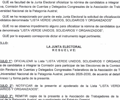 ELECCIONES ATUNPA | Resolución N° 004/26-JE