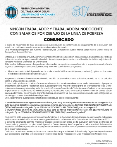 PARITARIAS NODOCENTES - NOVIEMBRE 2023